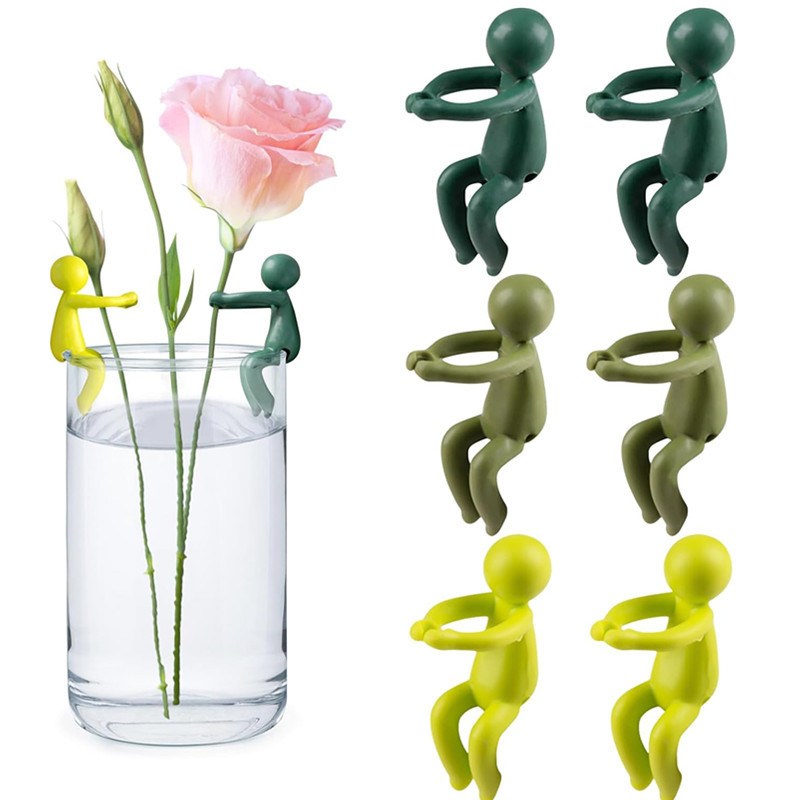 Florist Supp - 水耕栽培植物固定用置物オーナメント、直立型植物サポート装飾、オフィスデスクフラワーアレンジメント、ホームテーブルトップアクセサリー