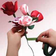 Florist Supp - 1 ロール 13.6 メートル DIY 花装飾テープ自己粘着花束花茎紙テープ雄蕊ラッピング花屋花結婚式用品