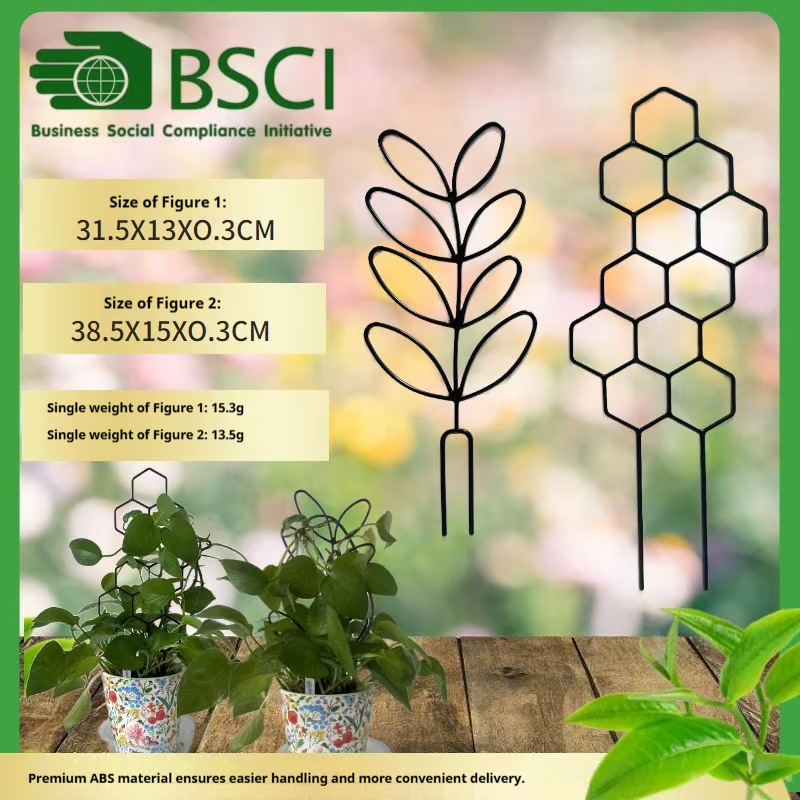 Florist Supp - 1PC ハニカムデザイン植物トレリス、鉢植えのつるや花用の防錆プラスチック製サポート、屋内屋外庭園用クライミングフレーム