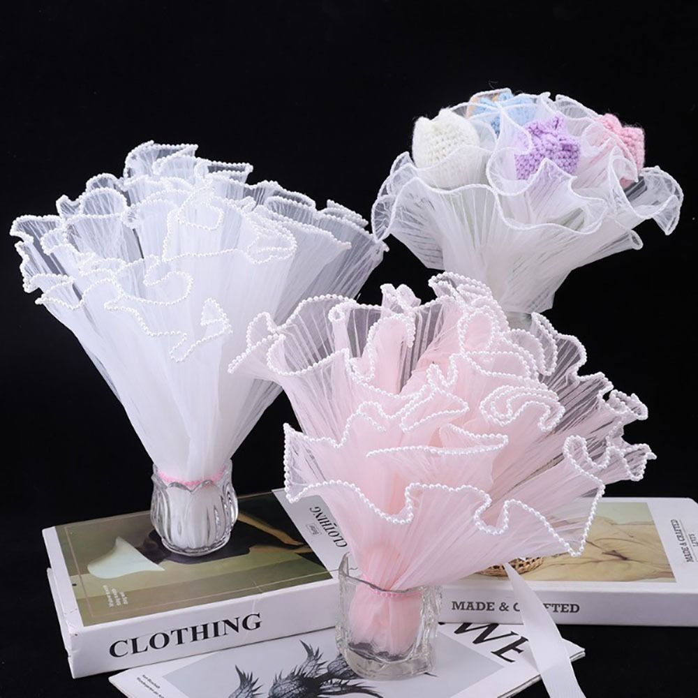 パールレースフラワーラッピングクロス波糸花屋ギフト包装紙 2 - Flower Wrap Kraft のレビューと価格