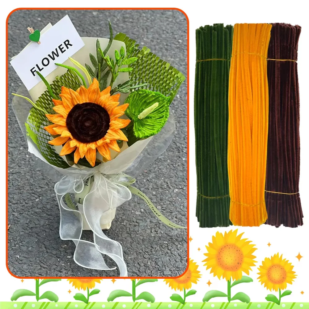 クリーナーズ シェニールステム クラフトフラワー用品、3色の - Florist Supp のレビューと価格